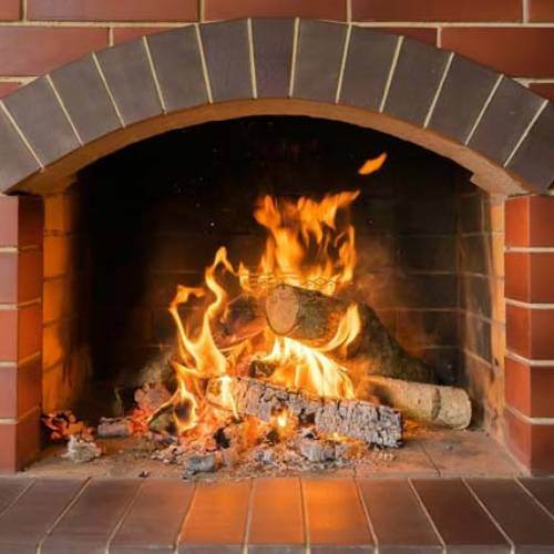 چسباندن آجر شومینه